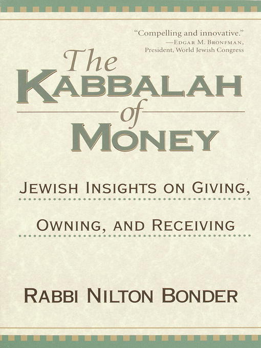 Title details for The Kabbalah of Money by Rabbi Nilton Bonder - Available
